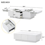 Multifunctional Extendable Coffee Table Sofa Table Cocktail Table with 2 Hidden Storage Compartment