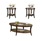 3-Piece Coffee Table Set with Shelf