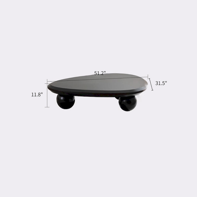 51 Moderno Tavolino da Caffè in Legno con 3 gambe a sfera
