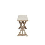 Consolle o panca in legno con dettagli invecchiati - Marrone - Roche River Decor