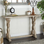 Consolle o panca in legno con dettagli invecchiati - Marrone - Roche River Decor