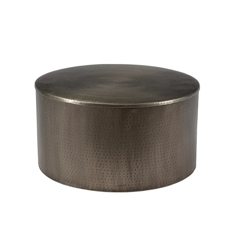 Tavolino da caffè Alevi Drum in ferro color argento - 36 pollici
