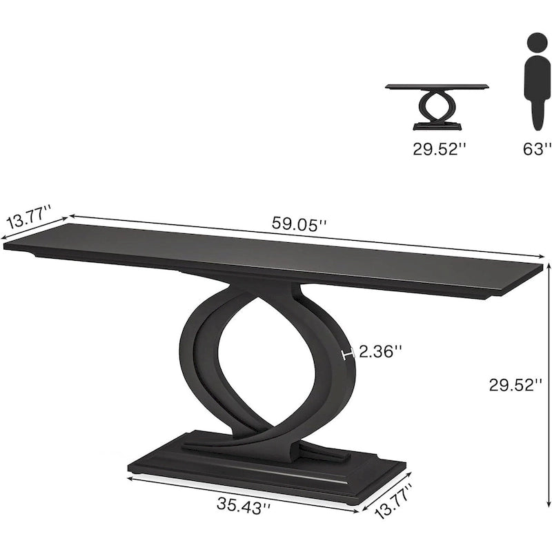 Console étroite de 150 cm pour entrée, couloir ou derrière un canapé