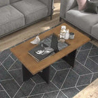 Tavolino da caffè rettangolare in legno contemporaneo 47