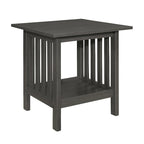 Set tavolo a 3 pezzi Wiston, 1 tavolino da caffè, 2 tavolini laterali, legno grigio anticato