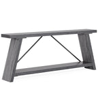 Consolle Rustica in Legno da 180 cm con Ripiano Contenitore