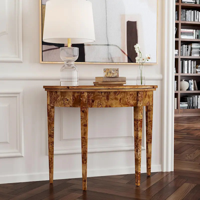 Console Demiluna Hampton Burl 36
