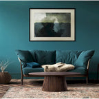 Mid Century Modern Brown Wood Coffee Table with Fluted Base - Living Room Furniture for Living Room