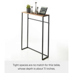 Yamazaki Home Narrow Entryway Console Table, Steel, Holds 11 lbs - L 7.28 x W 23.62 x H 31.69 inches