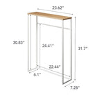 Yamazaki Home Narrow Entryway Console Table, Steel, Holds 11 lbs - L 7.28 x W 23.62 x H 31.69 inches