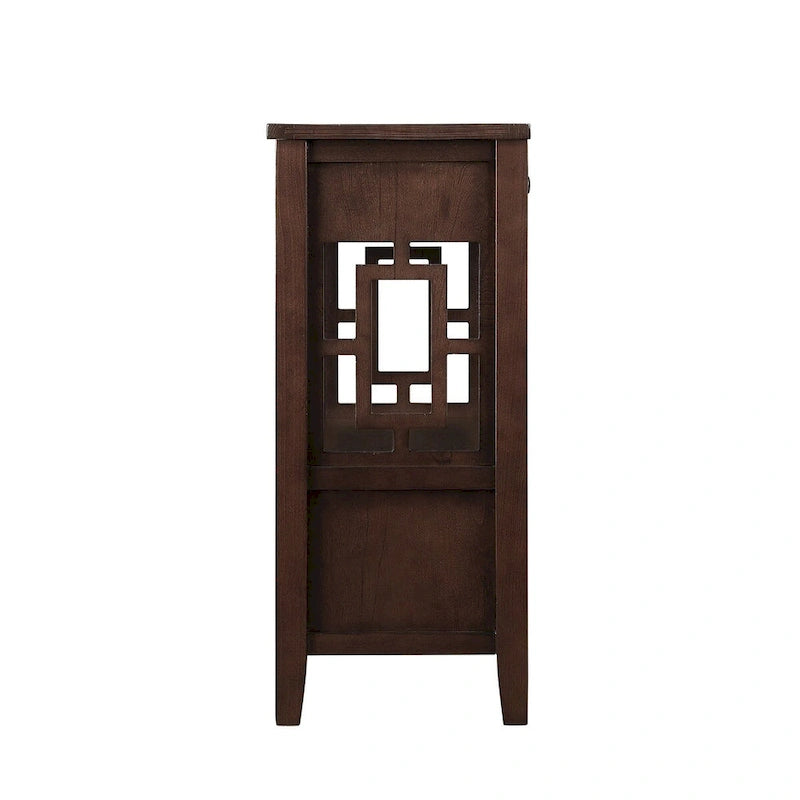 Tavolo Consolle in Legno Tavolino da Divano d'Ingresso con 4 Cassetti e 1 Ripiano Contenitore per Ingresso Soggiorno Camera da Letto