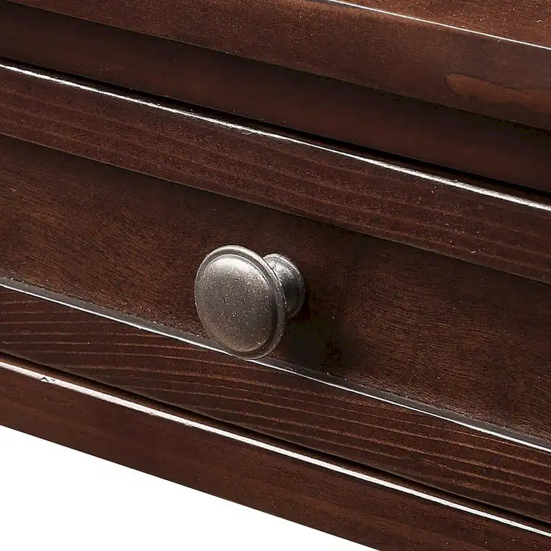 Tavolo Consolle in Legno Tavolino da Divano d'Ingresso con 4 Cassetti e 1 Ripiano Contenitore per Ingresso Soggiorno Camera da Letto