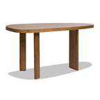 Melvin 60 Oak Wood Oblong Oval Console Table