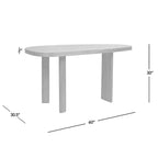 Melvin 60 Oak Wood Oblong Oval Console Table