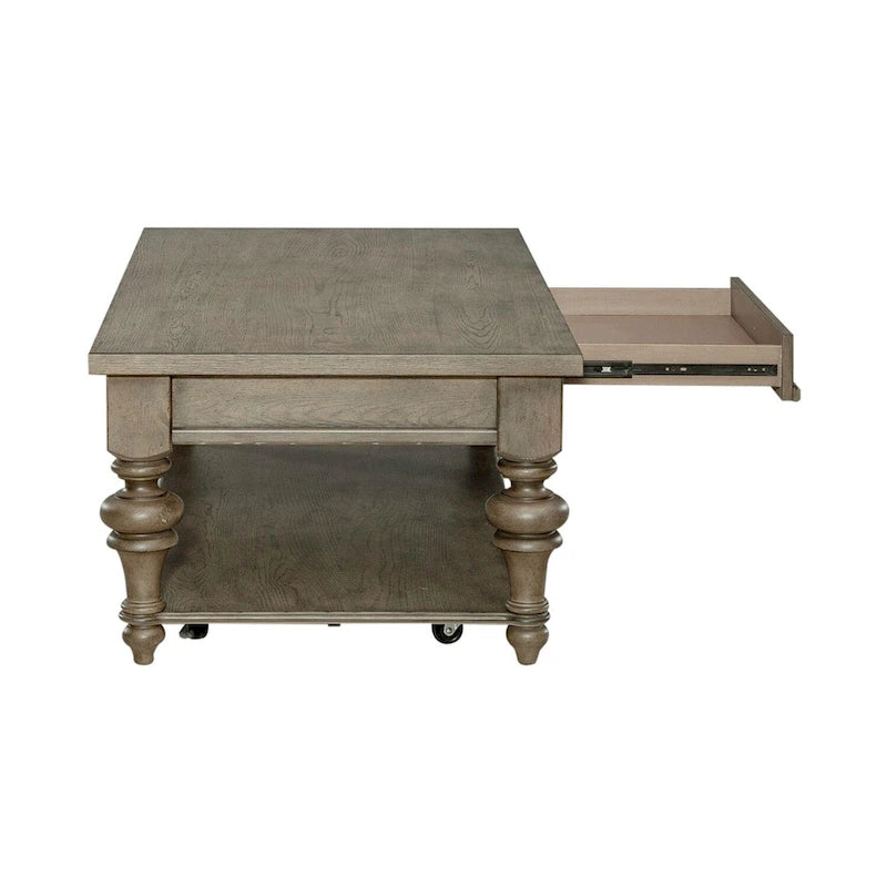Set tavolino da salotto 3 pezzi Americana Farmhouse Dusty Taupe