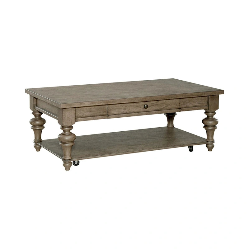 Set tavolino da salotto 3 pezzi Americana Farmhouse Dusty Taupe