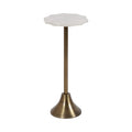 Table d'appoint Kate and Laurel Sanzo en marbre festonné et métal