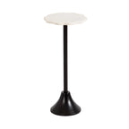 Table d'appoint Kate and Laurel Sanzo en marbre festonné et métal