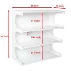 Scaffale libreria bianco a 4 ripiani e tavolino da caffè multifunzionale, libreria da terra per mobili creativi, scaffali portaoggetti organizzatori minimalisti