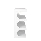 Scaffale libreria bianco a 4 ripiani e tavolino da caffè multifunzionale, libreria da terra per mobili creativi, scaffali portaoggetti organizzatori minimalisti