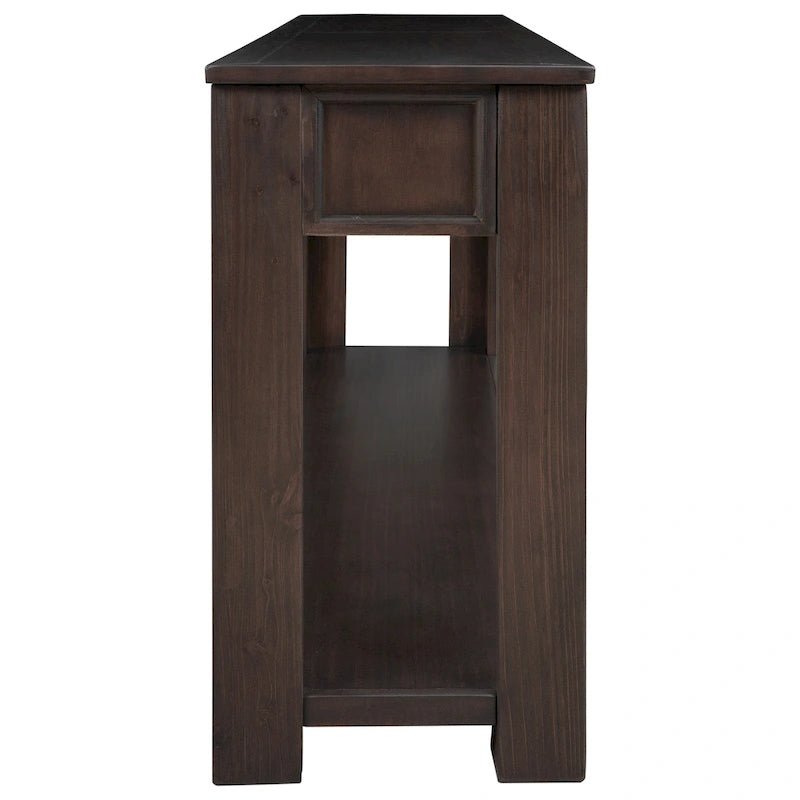 Consolle/Tavolo da divano con cassetti e ripiano inferiore - 160L x 35.5P x 76A
