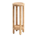 Tavolino da bibita in rattan Kate and Laurel Rafina - 9x9x22