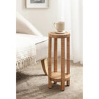 Tavolino da bibita in rattan Kate and Laurel Rafina - 9x9x22