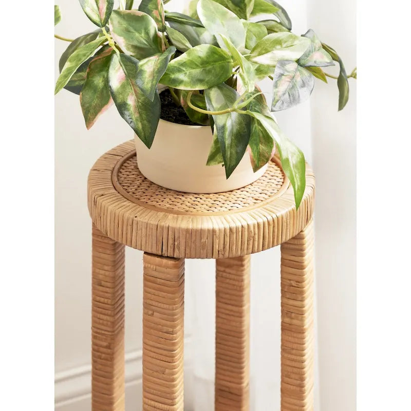 Tavolino da bibita in rattan Kate and Laurel Rafina - 9x9x22