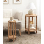 Tavolino da bibita in rattan Kate and Laurel Rafina - 9x9x22