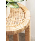 Tavolino da bibita in rattan Kate and Laurel Rafina - 9x9x22