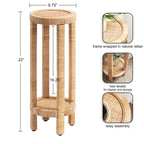 Tavolino da bibita in rattan Kate and Laurel Rafina - 9x9x22