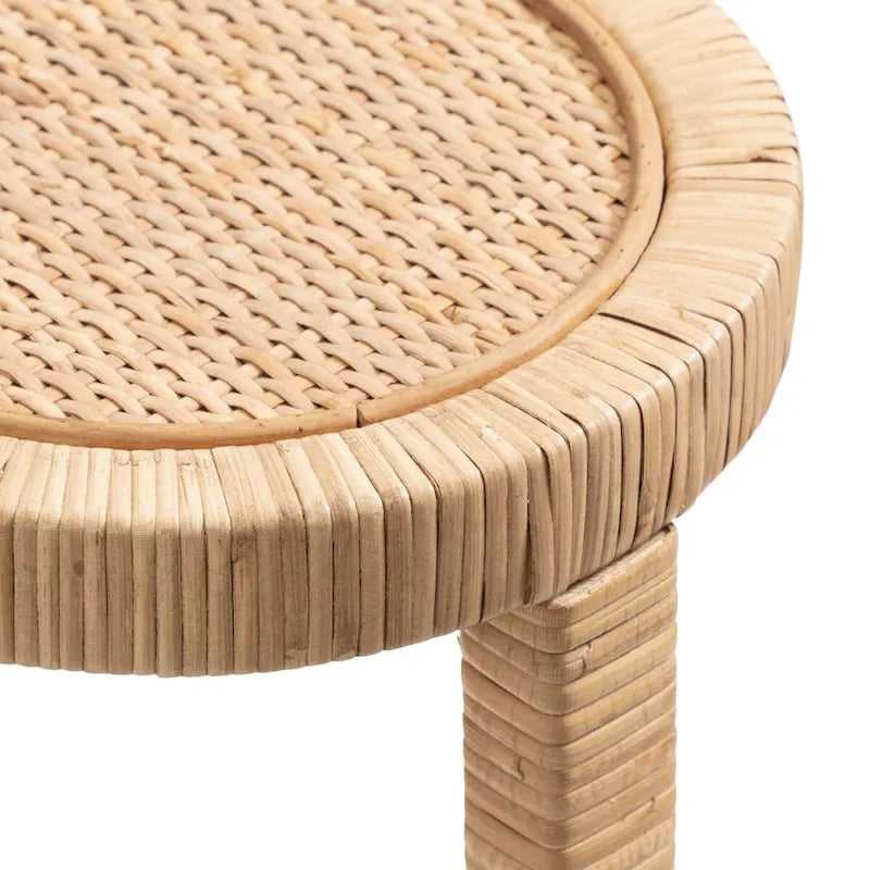 Tavolino da bibita in rattan Kate and Laurel Rafina - 9x9x22