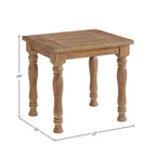 Tavolino Highland con gambe tornite, 22x26