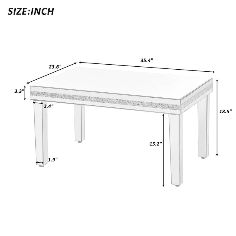 Tavolino da Salotto con 2 Tavolini Laterali Set da 3 Pezzi