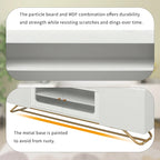 Mobile porta TV con base a telaio dorato