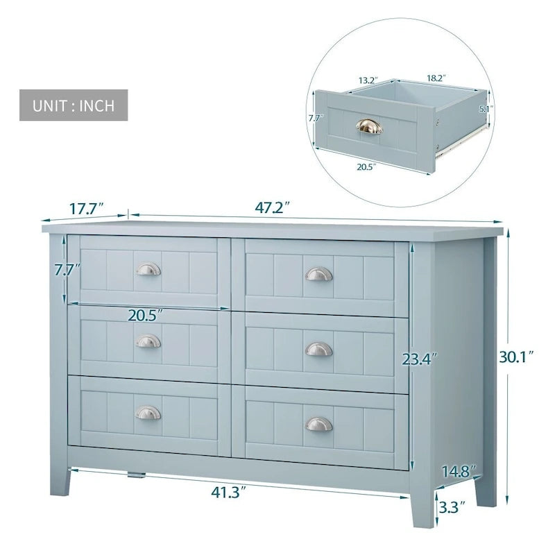 Cassettiera Comò Mobile Bar Mobile Laterale, Credenza, Struttura in Legno Massello, Pannello della porta in Plastica, Maniglia a Conchiglia Retrò