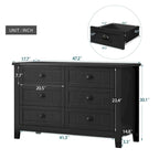 Cassettiera Comò Mobile Bar Mobile Laterale, Credenza, Struttura in Legno Massello, Pannello della porta in Plastica, Maniglia a Conchiglia Retrò