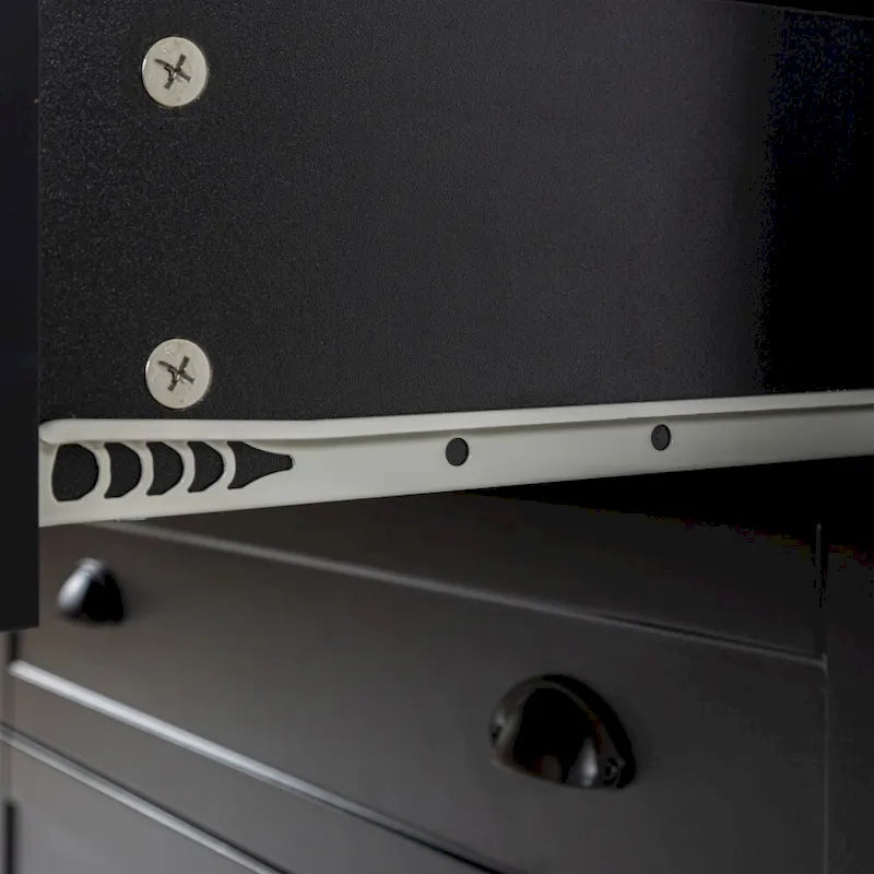 Cassettiera Comò Mobile Bar Mobile Laterale, Credenza, Struttura in Legno Massello, Pannello della porta in Plastica, Maniglia a Conchiglia Retrò
