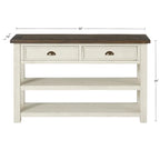 The Gray Barn Downington Table console de canapé à 2 tiroirs en bois massif