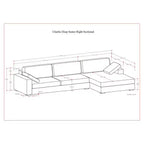 Sezionale Destro Roscoe Deep Seater