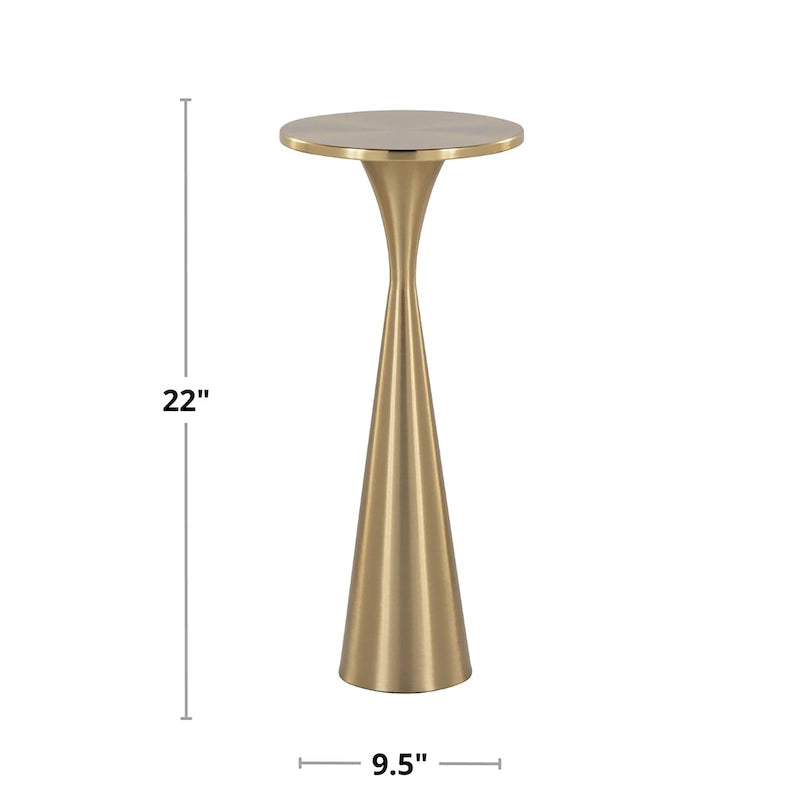 Tavolino in metallo Silver Orchid Monroe 22