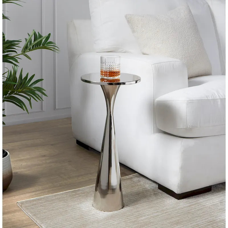Tavolino in metallo Silver Orchid Monroe 22