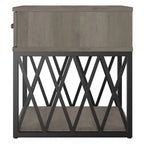 Table d'appoint industrielle City Park avec tiroir