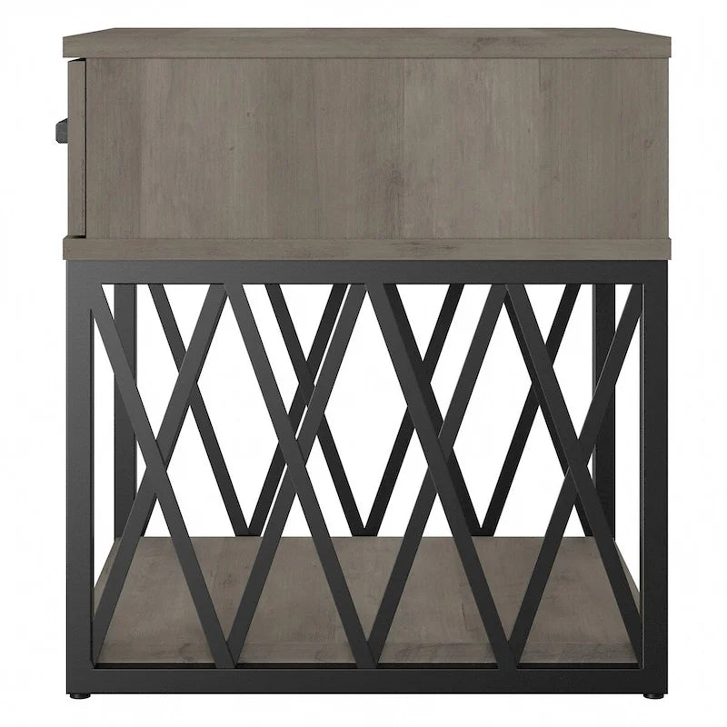 Table d'appoint industrielle City Park avec tiroir