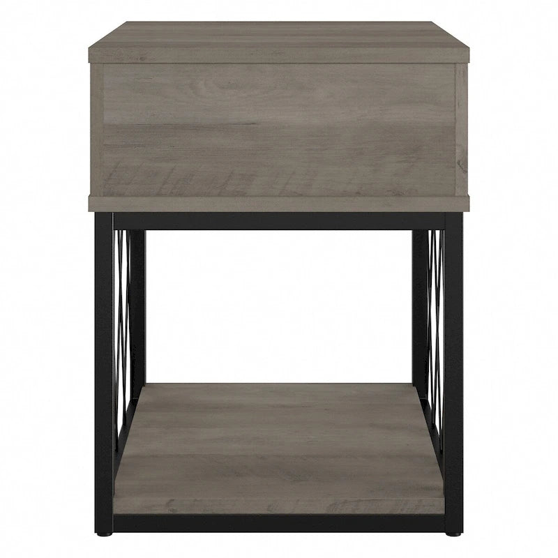 Table d'appoint industrielle City Park avec tiroir