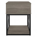 Table d'appoint industrielle City Park avec tiroir