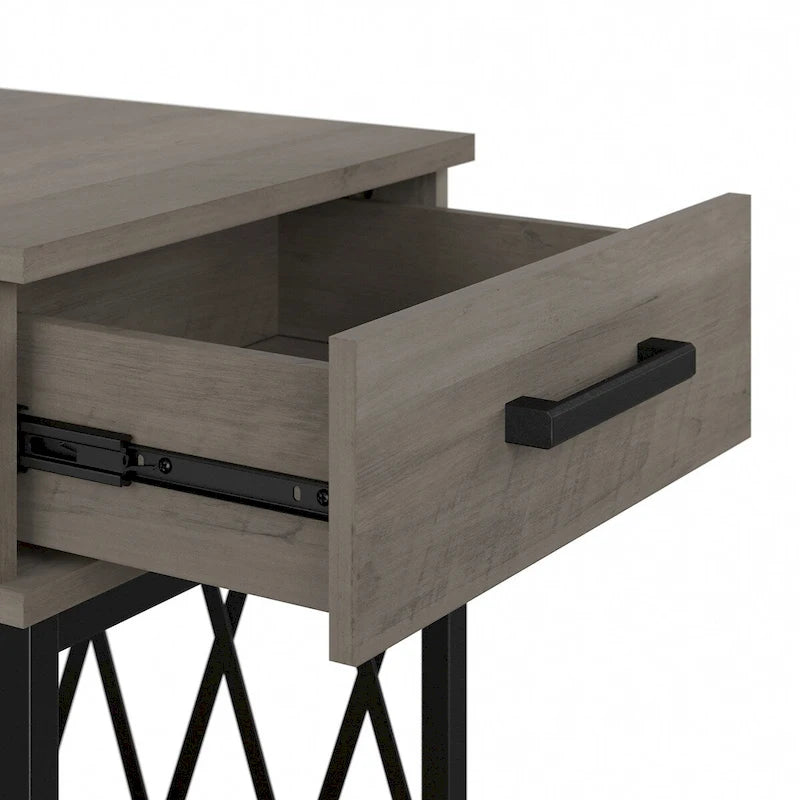 Table d'appoint industrielle City Park avec tiroir