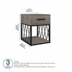 Table d'appoint industrielle City Park avec tiroir