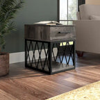 Table d'appoint industrielle City Park avec tiroir