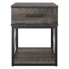 Table d'appoint industrielle City Park avec tiroir